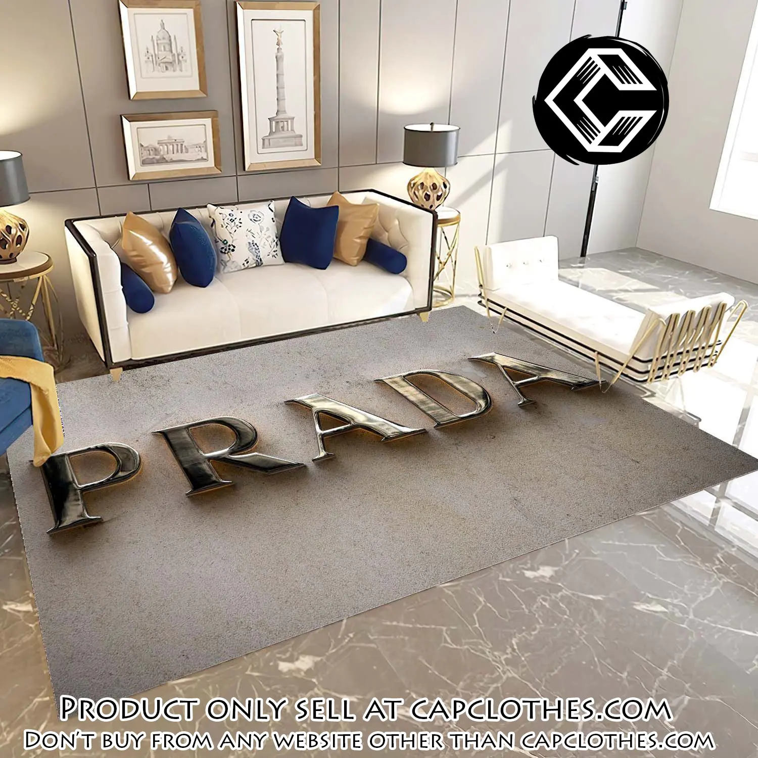 Prada logo luxury brand premium area rug carpet home decor cc5405092